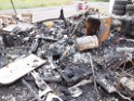 Wohnwagen ausgebrannt Koeln Muelheim Muelheimer Ring Piccoloministr P093